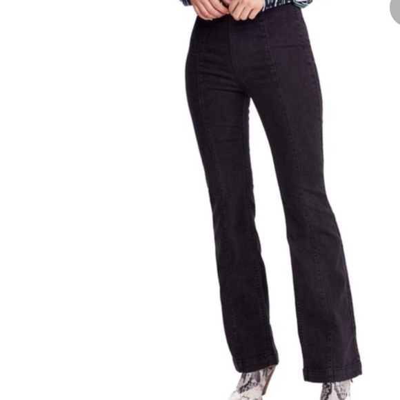 slim pull on flare jeans